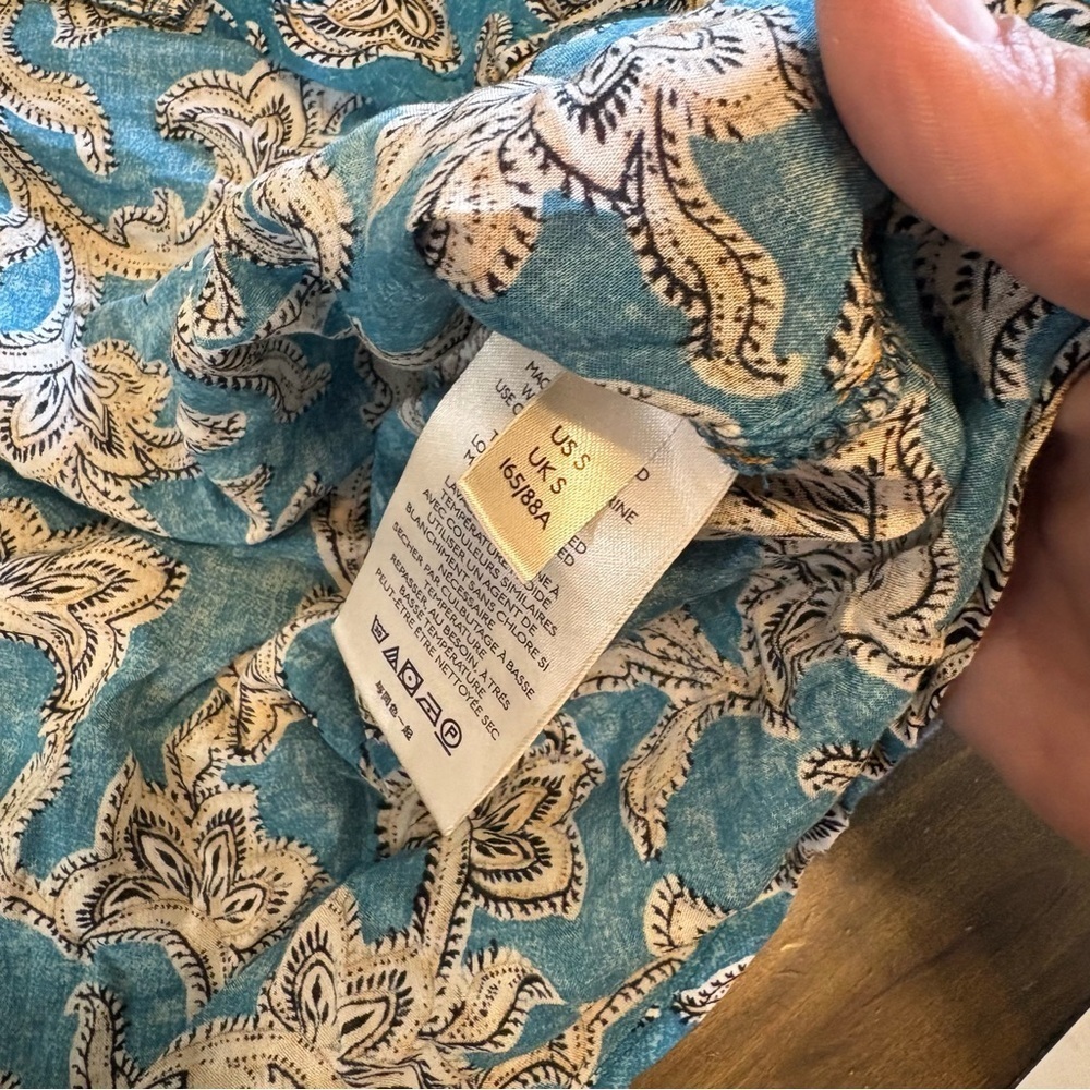 Anthropologie Pilcro Leilani Tunic Buttondown Paisley Utility Front Pockets S - Picture 9 of 10